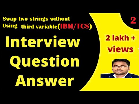 Swapping Of 2 Strings In Java Without Using 3rd Variable Most Asked Java Interview Programs