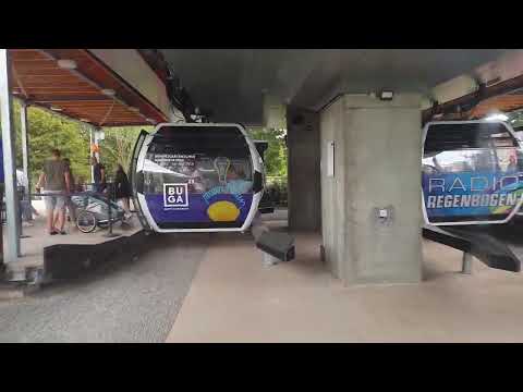 BuGa Mannheim 2023 - cable car ride from Spinelli park to Luisenpark