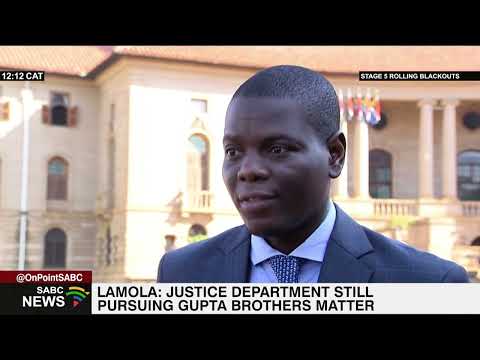 Lamola: Justice Department still pursuing Gupta brothers' matter