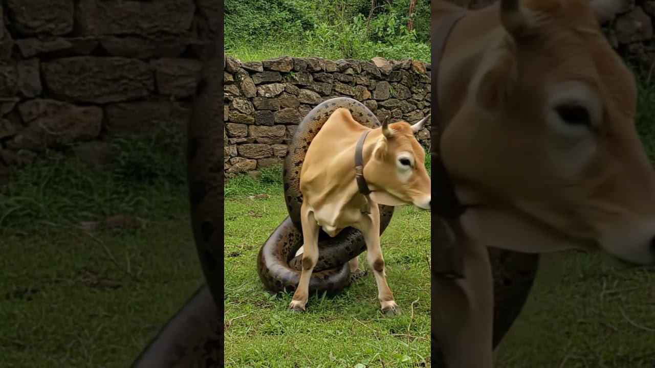 🔥 Giant Snake vs Cow