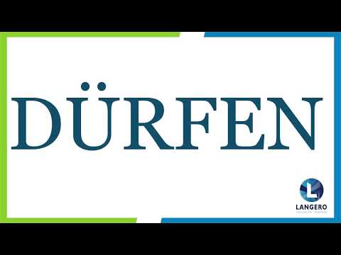 Nauka języka niemieckiego dla początkujących, odmiana czasownika durfen