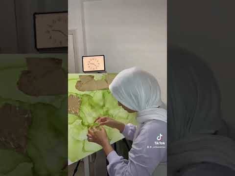 Alcohol Ink and Gold Leaf Arabic Calligraphy • Artisankhan