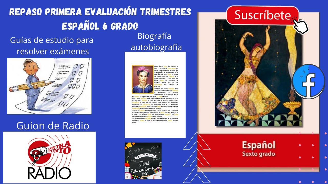 Reparo PRIMERA EVALUACIÓN TRIMESTRAL Español 6° grado