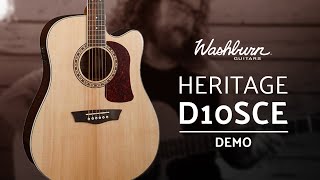 Washburn Heritage D10SCE natural - Video
