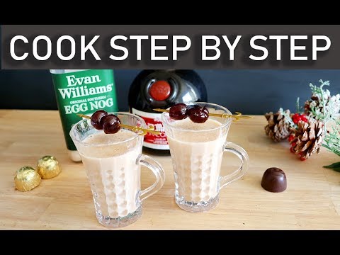 Evan Williams Egg Nog with Grand Marnier Cherry Liqueur Holiday Drink Recipe