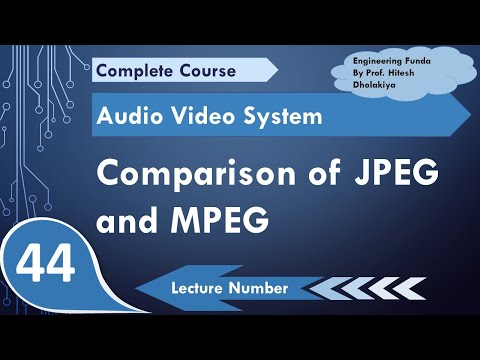 Comparison of MPEG and JPEG JPEG MPEG Television Engineering Audio Video System