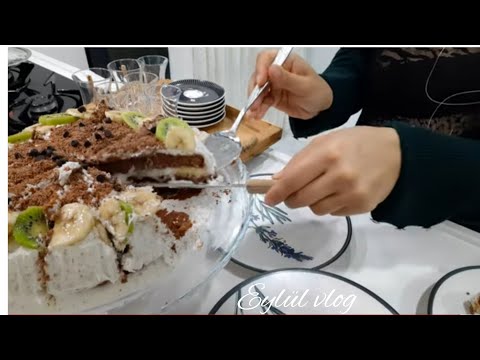 Bizimle iki gün /eşim için doğum günü pastası yaptık/sessiz vlog /silent vlog