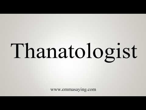 Part of a video titled How To Say Thanatologist - YouTube