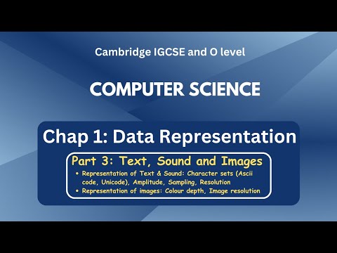 IGCSE Computer Science - Data Representation: Text, Sound and Images - Chapter 1