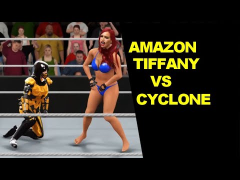 WWE 2K17 Amazon Tiffany vs Cyclone - Extreme Rules
