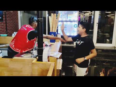 Turkish Ice cream ll It was just 😍 amazing ll trying for the first ll #shorts