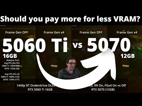 RTX 5060 Ti 16GB vs RTX 5070- More power but less VRAM...  Worth it?