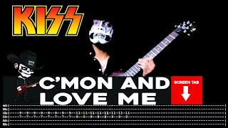 【KISS】[ C&#39;Mon And Love Me ] cover by Masuka | LESSON | GUITAR TAB