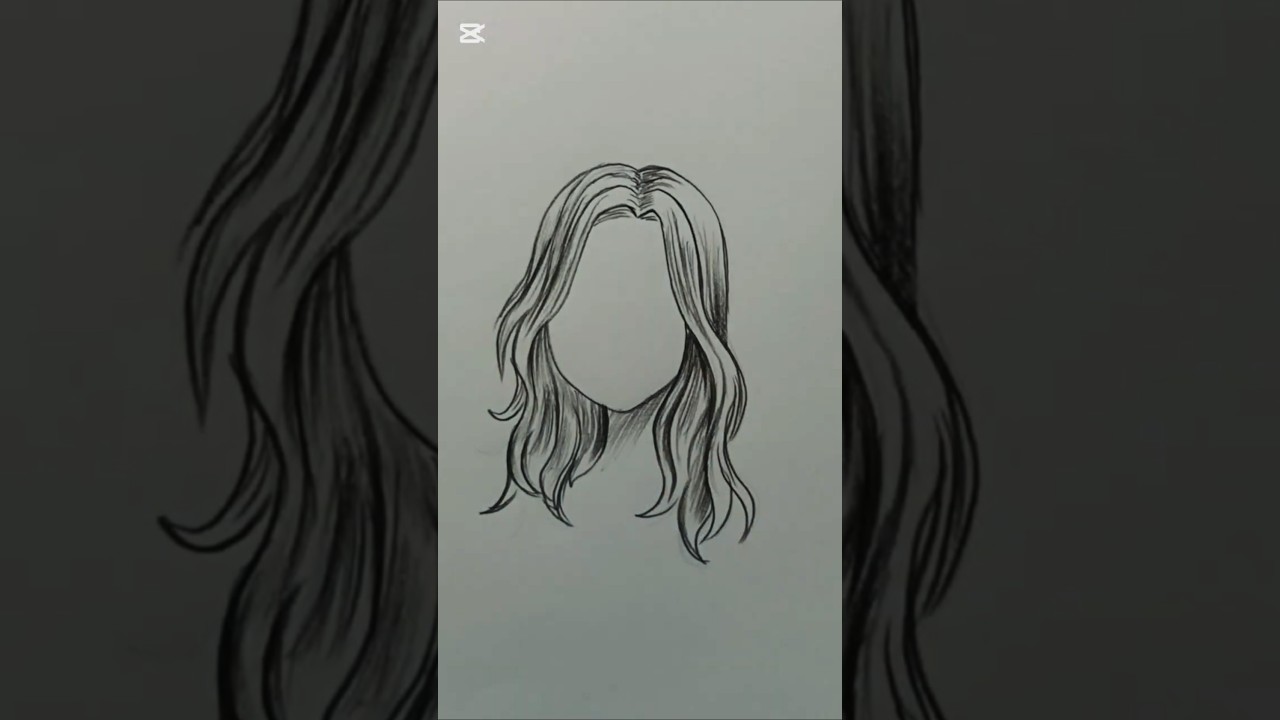 How I draw Hair ✨#drawing #howtodraw #hair #tutorial #art