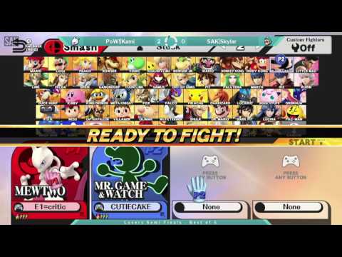 SOS32 Losers Semi-Finals - PoW!|Kami (Mewtwo) vs SAK|Skylar (Luigi/Mr. Game & Watch)