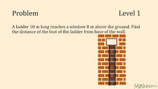 To find the distance of foot of ladder from wall