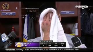 Jeremy Lin post game interview. Happy for Ellington | 1.27.15