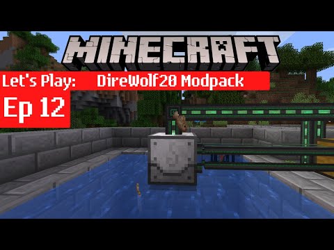 Automatic Fish Farm 🐟 - Direwolf20 1.16 Modded Minecraft Survival – Ep 12