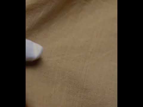 Chambray Yellow Khadi Cotton 62 GSM Handwoven Fabric B18 — video