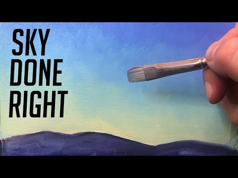 Oil painting basics for beginners blue sky