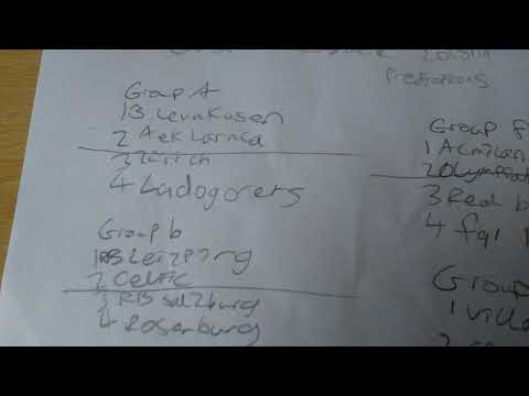 Europa league 2018/19 predictions