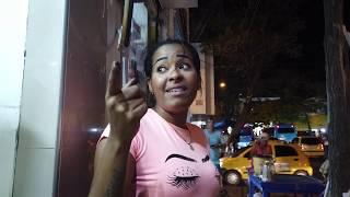 Santa Marta Colombia Downtown Streets at Night