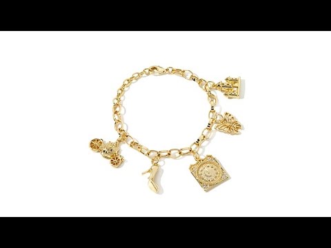 Roberto by RFM "Ciondolo" Goldtone 71/2" Charm Bracelet
