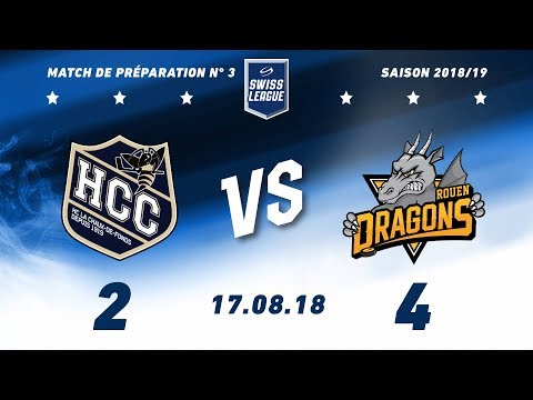 17.08.2018 HC La chaux-de-Fonds – Dragons de Rouen (FRA) (2-4)