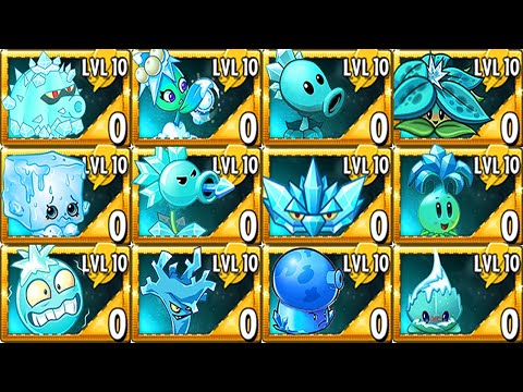 Plants vs Zombies 2 Mod - All ICE Plants Power-Up! vs All Gargantuar Zombies 2