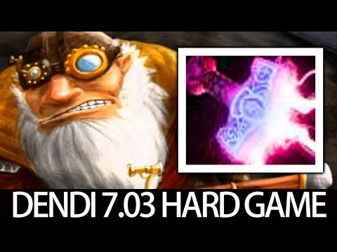 Dendi 7.03 Carry Mid Sniper Hard Game Top MMR EU Ranked Gameplay