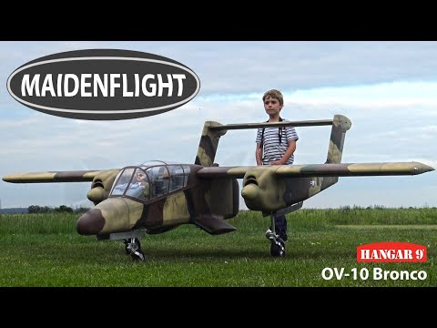 Hangar 9 OV-10 Bronco, Maidenflight & 2nd flight - (german, EN Subtitles) HAN4670 RC scale warbird