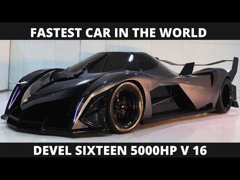 Thumbnail for 300 MPH FASTEST CAR IN THE WORLD DEVEL SIXTEEN 5000HP V16 by Supercar, rall, Luxury car, WiLL, Car, Koenigsegg