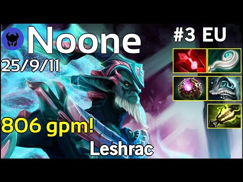 806 gpm! VP.Noone plays Leshrac!!! Dota 2 7.19