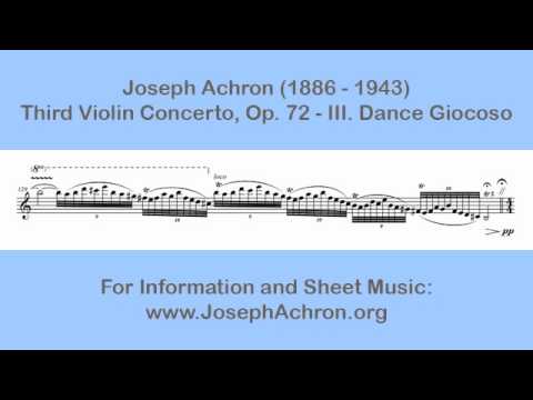 Joseph Achron - Third Violin Concerto (Excerpt)