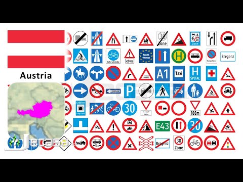 Traffic-Road Signs in Austria (Vienna, Graz, Linz, Salzburg, Innsbruck, Villach)| Learning English