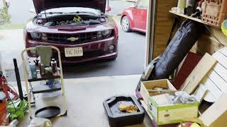 2011 Camaro SS Spark Plugs and Wires and Socket and Ratchet Set Up For Each Spark Plug