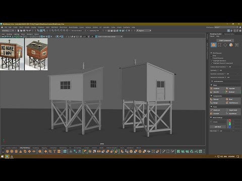 ENVIRONMENT MODELING in MAYA 2023 Boathouse 1 Modeling Blockout