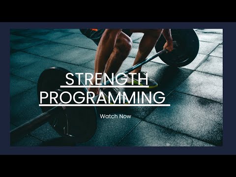 Strength and Conditioning Programming
