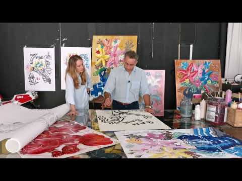 Vassiliki Sianti together with Apostolos Chantzaras  in his atelier