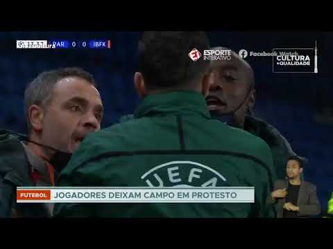 Racist act during football match causes players to leave the pitch in protest