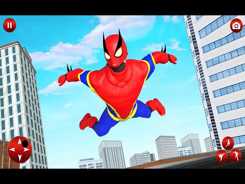 Flying Spider Hero: Superhero city Rescue Mission- Mode 1