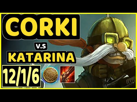 MAGIFELIX (CORKI) vs KATARINA - 12/1/6 KDA MID CHALLENGER GAMEPLAY - EUW