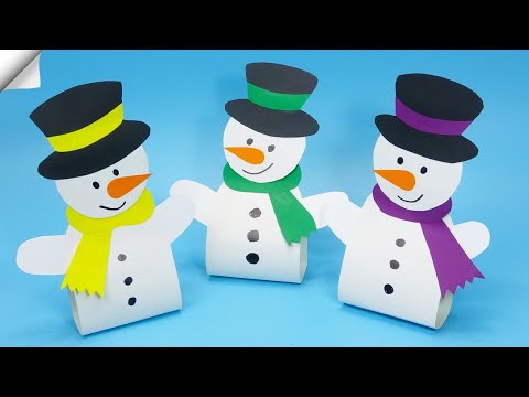 Easy Paper snowman Christmas paper crafts 2023