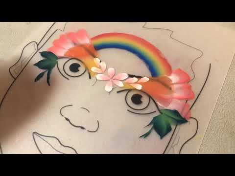 Painting a Rainbow Fairy Mask