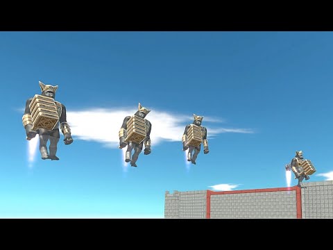 4X GHOR HAMMER with Jet engine VS FACTION - Animal Revolt Battle Simulator