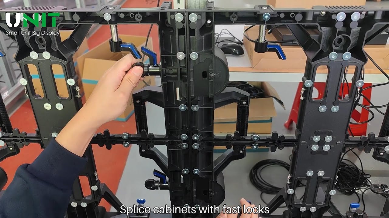 Frontal Installation & Maintenance of MY500 LED Screen Rental Cabinet