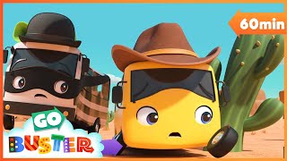 Buster&#39;s Cowboy Adventure! | Go Buster | Baby Cartoon | Kids Video | ABCs and 123s