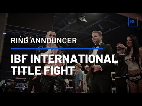 IBF International Title Entrance by Ring Announcer Ronny Leber: Marcos Nader vs Khalil El Harraz