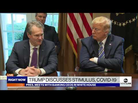 トランプ大統領、ホワイトハウスで銀行のCEOと会談｜ABCニュース (President Trump meets with banking CEOs in White House | ABC News)