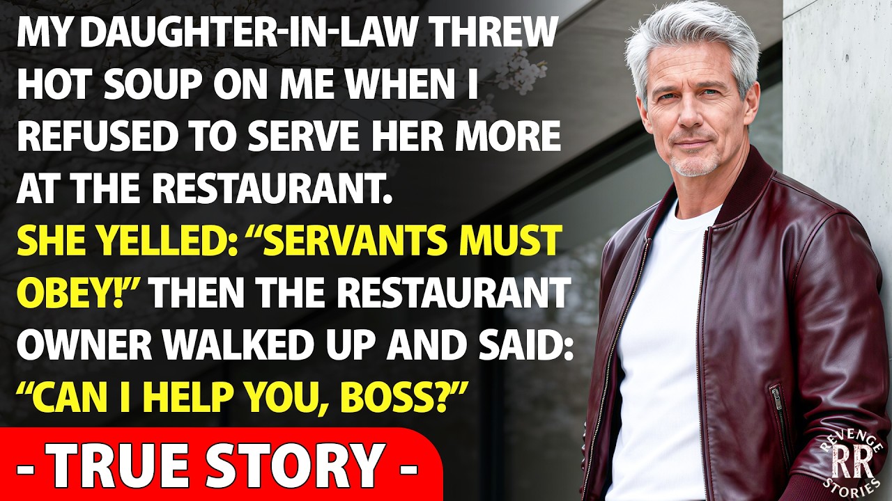 My Daughter-in-Law Threw Hot Soup on Me When I Refused to Serve Her — Until the Owner Called Me Boss